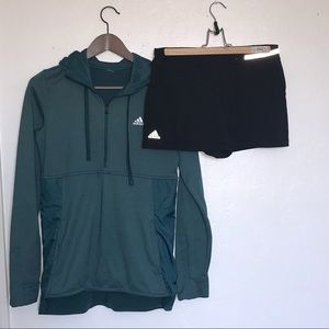 adidas hoodie and shorts